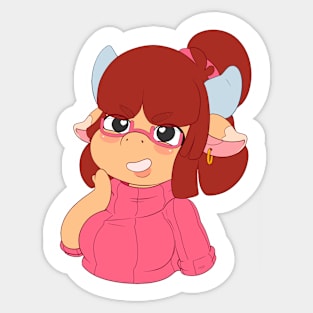 Smug Moosie Sticker